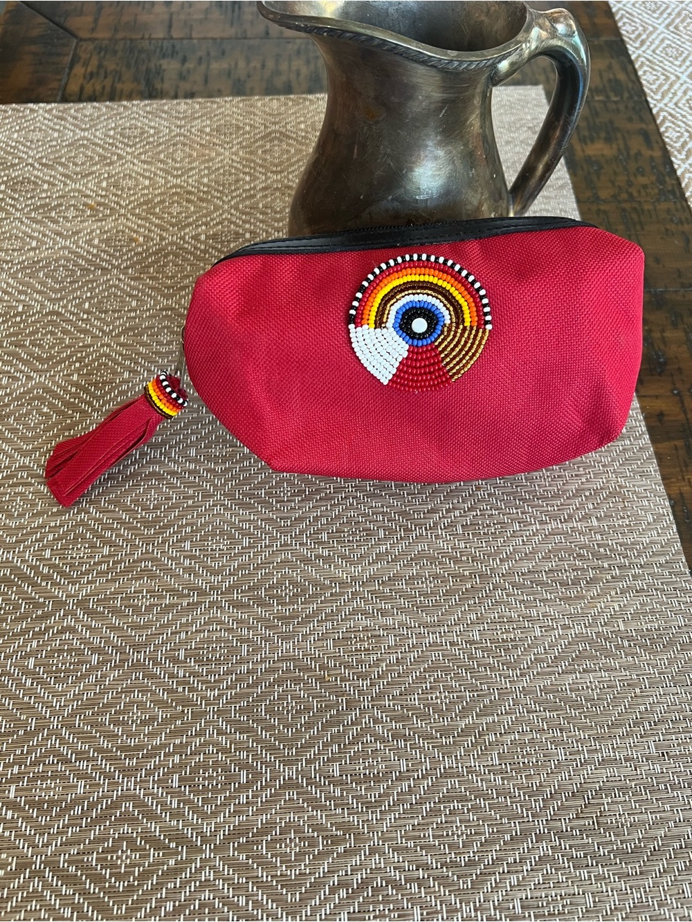 Kenyan Beaded Mini
Toiletry Bag